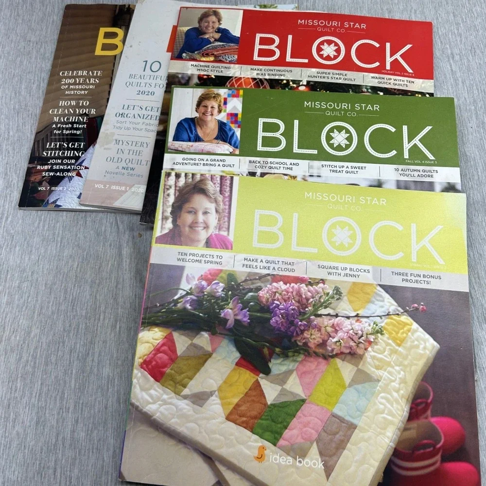 Missouri Star Quilt Co BLOCK Idea Book Magazine Bundle Lot of‎ 5 Issues Patterns